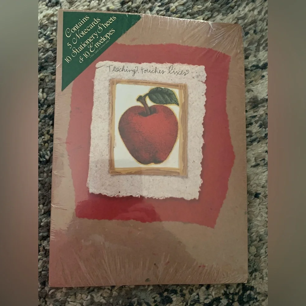 Thank A Teacher  Teaching Touches Lives Note Card And Stationary Set